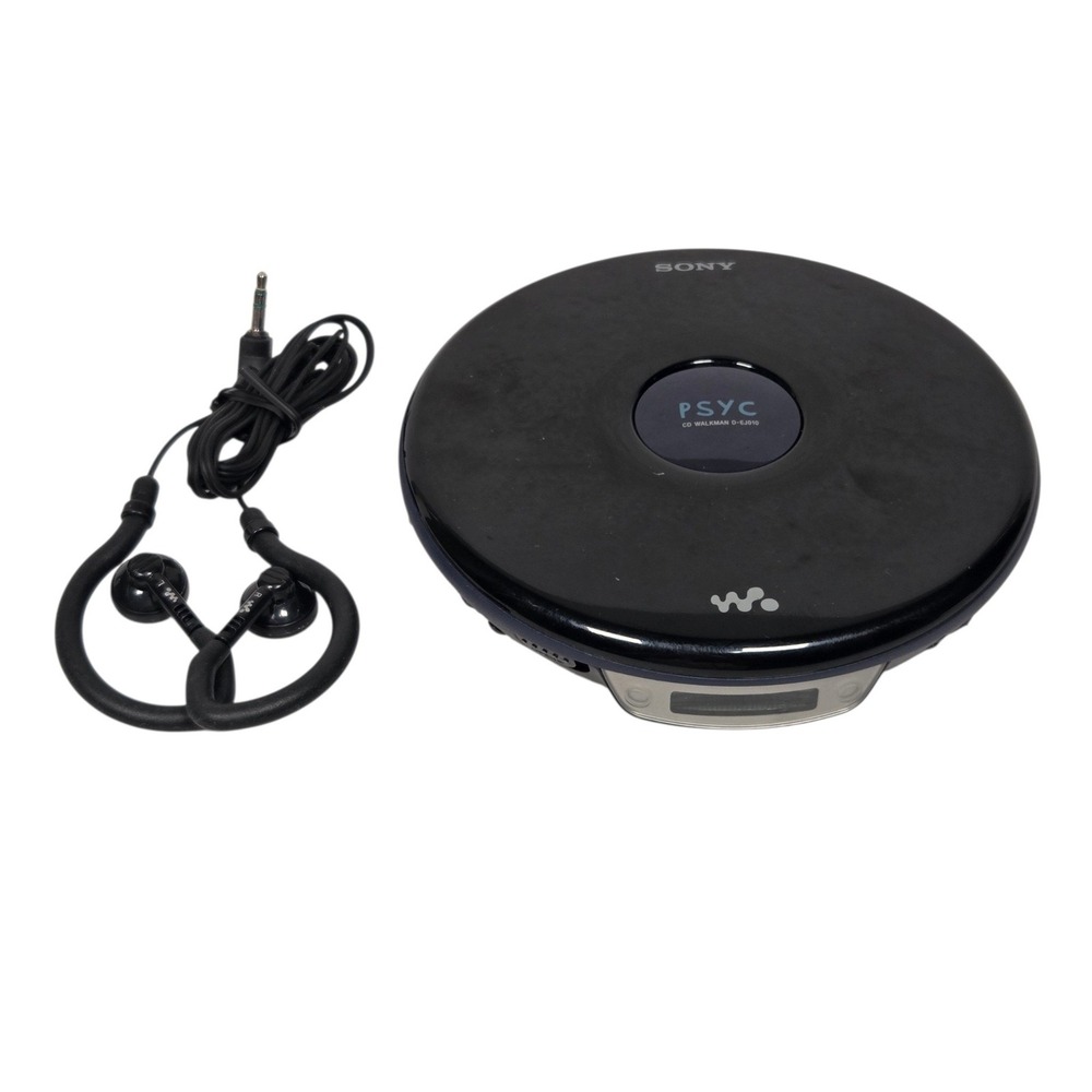 Sony CD Walkman D-EJ010 PSYC Portable CD Player Black Blue G-Protection Bundle